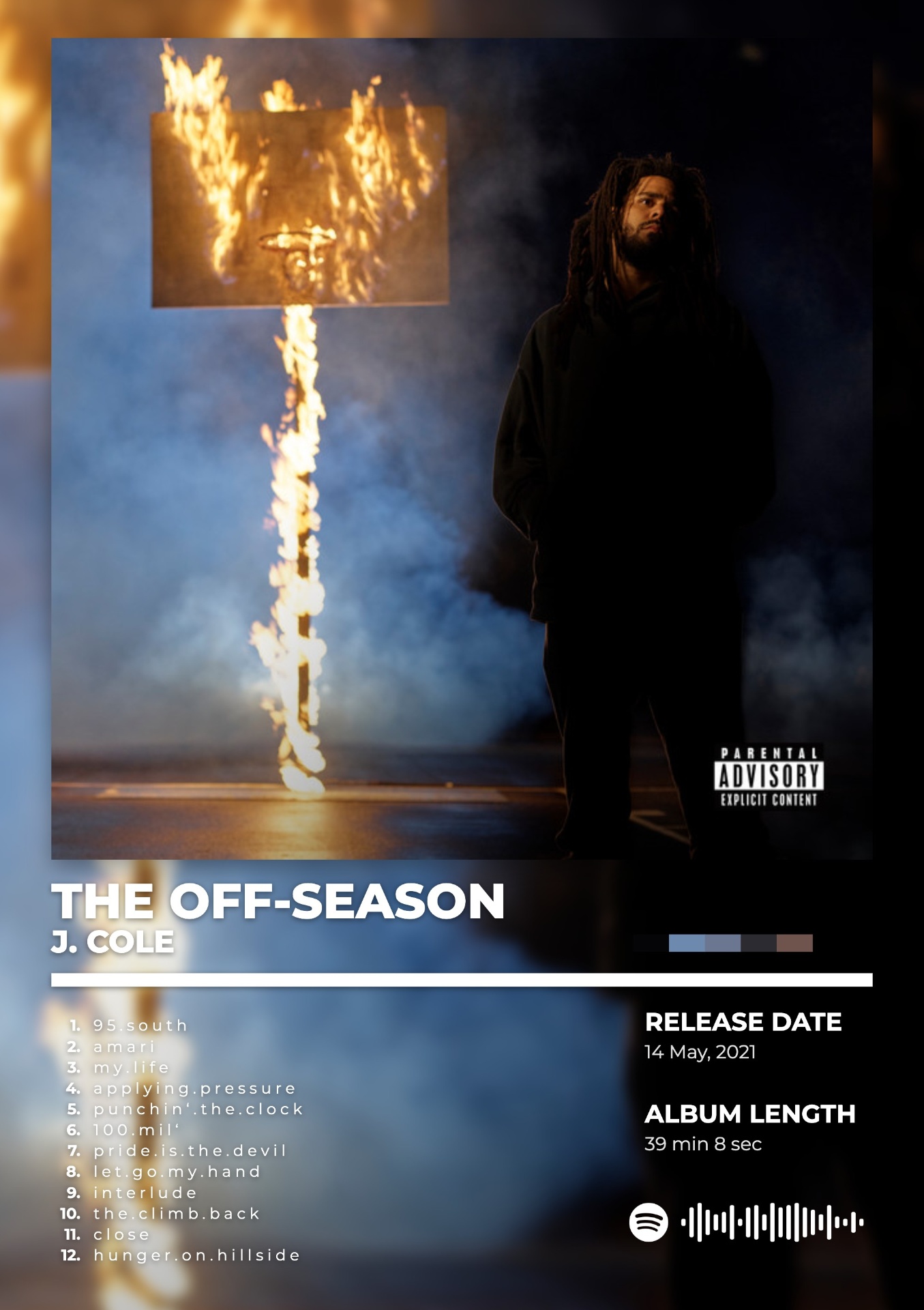 THE OFF-SEASON by J. COLE — album cover poster print