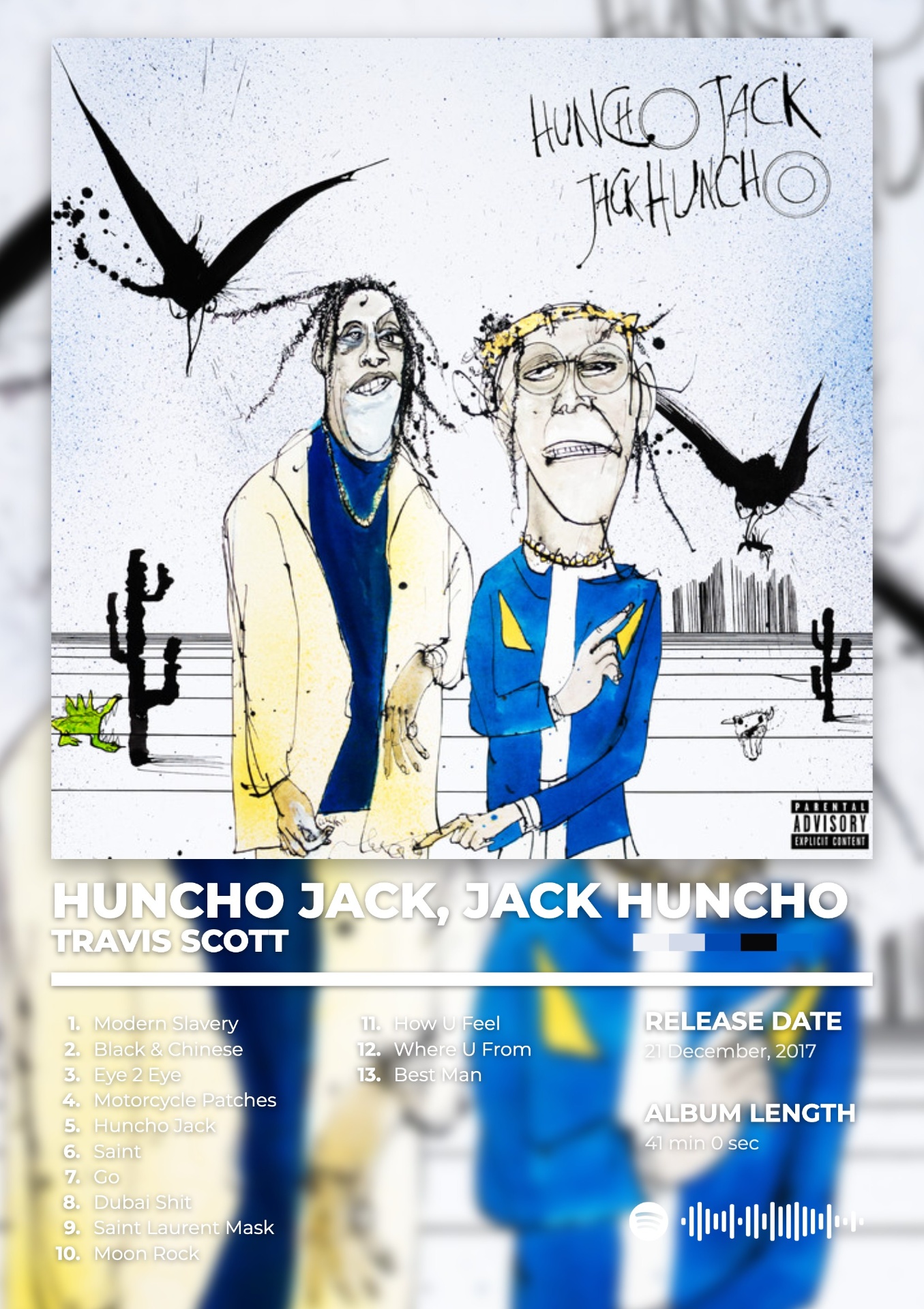 HUNCHO JACK, JACK HUNCHO by HUNCHO JACK — album cover poster print